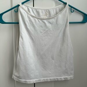 Free People Intimately Boatneck Brami Stretchy Crop Top Tank in White size XS/S
